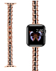 iWatch (38/40/41mm) Unique Bracelet Steel Band Strap - ROSE GOLD & BLACK (Only Ground Shipping)