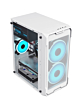 Custom Tower PC Case with 2 Cooling Fan (WHITE) (305*170*350MM) (Only Ground Shipping)