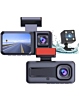 Night Vision Full HD Dash Cam with (1540 mAh) Battery (1280*720P / 30FPS) (Front / In-Cabin / Tail Camera) (Only Ground Shipping)