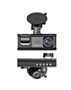 Wide Angle Full HD Dash Cam with (1800 mAh) Battery (1280*720P / 30FPS) (Front / In-Cabin / Tail Camera) (Only Ground Shipping)