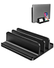 Aluminum Vertical Laptop Stand for Laptops / Tablets / Smartphones (BLACK) (Only Ground Shipping)