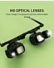 Head Mount Repair Magnifier Interchangeable 2X to 24X Lenses with 2 LED Lights (Only Ground Shipping)