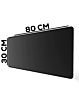 Plain Black Locked-Edge Mouse Pad (80x30cm) (2mm Thickness) (Only Ground Shipping)