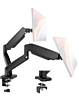 Adjustable Dual Monitor Stand with TESA Mouth 13''-32'' (BLACK) (Only Ground Shipping)