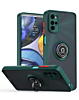 Moto G52 Hard PC Rear / Soft TPU Colorful Border Case with I-ring Holder - GREEN (Only Ground Shipping)
