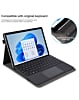 EVO Elegant Fabric Covered Business Portfolio Protective Case with Pen Holder for Microsof Surface Pro 9 / 10 / 11 (GRAY / BLUE) (Only Ground Shipping)
