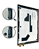 LCD Assembly without Frame for Microsoft Surface Pro 7 (1866 / V1 LP123WQ1) (Extension Cable Pre-Installed) (BLACK) (Premium)