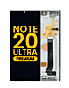 Order the premium OLED assembly with frame for Galaxy Note 20 Ultra N985 and N986 in Mystic White.
