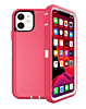 Heavy Duty Case for iPhone 12 / 12 Pro (HOT PINK & WHITE) (Only Ground Shipping)