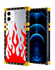 Square Case with Mirror Design - Style 4 for iPhone 12 / 12 Pro (Only Ground Shipping)