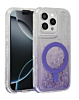 Wireless Charging Protective Glitter Liquid Bumper Case - PURPLE for iPhone 12 / 12 Pro (Only Ground Shipping)
