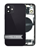 Back Housing Frame with Charging Port Flex & Small Parts for iPhone 12 (BLACK) (OEM Pull A Grade)