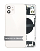 Back Housing Frame with Charging Port Flex & Small Parts for iPhone 12 (WHITE) (OEM Pull A Grade)