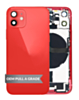 Back Housing Frame with Charging Port Flex & Small Parts for iPhone 12 Mini (RED) (OEM Pull A Grade)