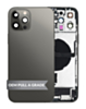 Back Housing Frame with Charging Port Flex & Small Parts for iPhone 12 Pro Max (GRAPHITE) (OEM Pull A Grade)