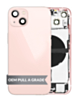 Back Housing Frame with Charging Port Flex & Small Parts for iPhone 13 (PINK) (US Version) (OEM Pull A Grade)