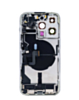 Back Housing Frame with Charging Port Flex & Small Parts for iPhone 14 Pro (SILVER) (US Version) (OEM Pull B Grade)