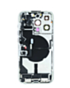 Back Housing Frame with Charging Port Flex & Small Parts for iPhone 14 Pro (SILVER) (International) (OEM Pull A Grade)