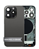 Back Housing Frame (BLACK TITANIUM) (US Version) (OEM Pull A Grade) with Small Components Pre-Installed for iPhone 15 Pro