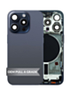 Back Housing Frame with Small Components Pre-Installed for iPhone 15 Pro (BLUE TITANIUM) (US Version) (OEM Pull A Grade)