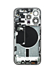 Back Housing Frame (WHITE TITANIUM) (US Version) (OEM Pull A Grade) with Small Components Pre-Installed for iPhone 15 Pro