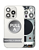 Back Housing Frame (WHITE TITANIUM) (US Version) (OEM Pull A Grade) with Small Components Pre-Installed for iPhone 15 Pro