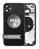 Order the iPhone 11 back housing frame with small components pre-installed in black, OEM pull B grade.

