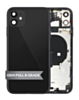 Order the iPhone 11 back housing frame with small components pre-installed in black, OEM pull B grade.
