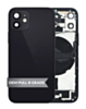 Back Housing Frame with Charging Port Flex & Small Parts for iPhone 12 Mini (BLACK) (OEM Pull B Grade)