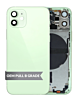 Back Housing Frame (GREEN) (OEM Pull B Grade) with Small Components Pre-Installed for iPhone 12 Mini