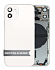 Back Housing Frame (WHITE) (OEM Pull B Grade) with Small Components Pre-Installed for iPhone 12 Mini