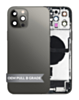 Back Housing Frame with Charging Port Flex & Small Parts for iPhone 12 Pro Max (GRAPHITE) (OEM Pull B Grade)