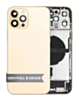 Back Housing Frame with Charging Port Flex & Small Parts for iPhone 12 Pro Max (GOLD) (OEM Pull B Grade)