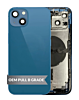 Back Housing Frame with Small Components Pre-Installed for iPhone 13 (BLUE) (US Version) (OEM Pull B Grade)