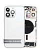 Back Housing Frame with Charging Port Flex & Small Parts for iPhone 14 Pro Max (SILVER) (International) (OEM Pull B Grade)