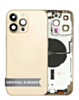 Stock up on the housing frame in Gold, International version, OEM Pull B Grade, with small parts pre-installed for iPhone 14 Pro Max.
