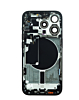 Back Housing Frame (BLACK TITANIUM) (US Version) (OEM Pull B Grade) with Small Components Pre-Installed for iPhone 15 Pro