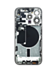 Back Housing Frame (WHITE TITANIUM) (US Version) (OEM Pull B Grade) with Small Components Pre-Installed for iPhone 15 Pro