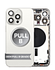 Back Housing Frame (WHITE TITANIUM) (US Version) (OEM Pull B Grade) with Small Components Pre-Installed for iPhone 15 Pro Max