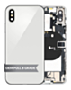 Back Housing Frame with Charging Port Flex & Small Parts for iPhone X (SILVER) (OEM Pull B Grade)