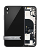 Back Housing Frame with Charging Port Flex & Small Parts for iPhone XR (BLACK) (OEM Pull B Grade)