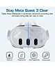 Transparent Case with Dust Cover, Cloth & Thumb Grip for Quest 3 (Only Ground Shipping)