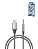 Onten USB-C to Aux Cable (GRAY) (6ft) (Only Ground Shipping)