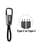 Onten USB C-C Keyring Style Lanyard Fast Charging Cable (0.3ft) (60w) (Only Ground Shipping)