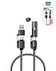 Onten 4in1 USB A+C to C+ Electric Lighter Charging Cable (5ft) (240W) (Only Ground Shipping)
