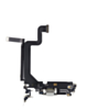 Purchase the charging port flex cable in Silver, OEM Pull, for iPhone 14 Pro Max.