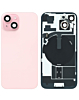 Purchase the Back Glass in pink, OEM Pull B Grade, with frame, wireless NFC charging flex, and MagSafe magnet for iPhone 15.
