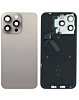 Buy the Back Glass in Natural Titanium, OEM Pull A Grade, with frame, wireless NFC charging flex, and MagSafe magnet for iPhone 15 Pro Max.