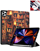 Old Style Notebook Design Case - Library for iPad Air 13 2024 / Pro 12.9 (3rd / 4th / 5th / 6th) (Only Ground Shipping)