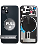 Grab the wholesale deals on the midnight OEM pull A grade back glass with frame, wireless NFC charging flex, and MagSafe magnet for iPhone 14.